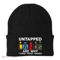 Untapped Lands Trust Issues Magic Geek Great Retro Gaming Gift Beanie thumb 0