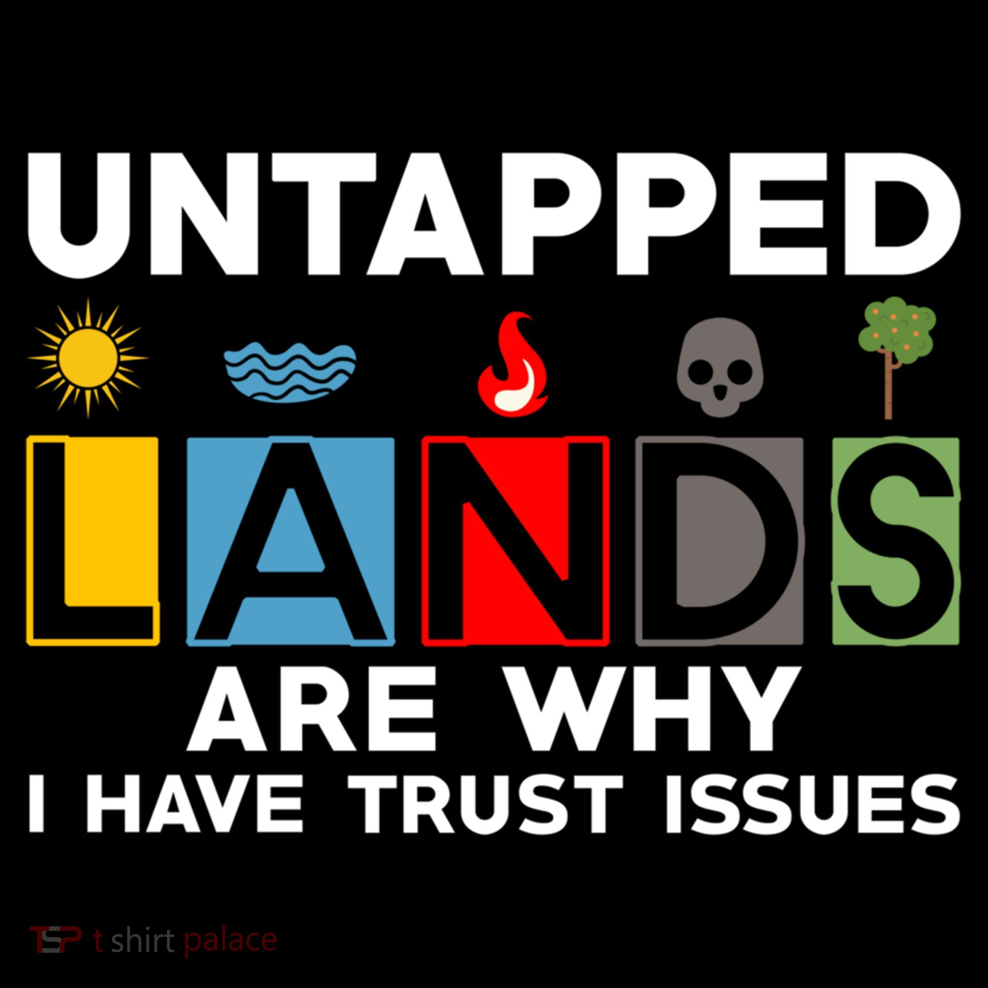 Untapped Lands Trust Issues Magic Geek Great Retro Gaming Gift Women's Hoodie