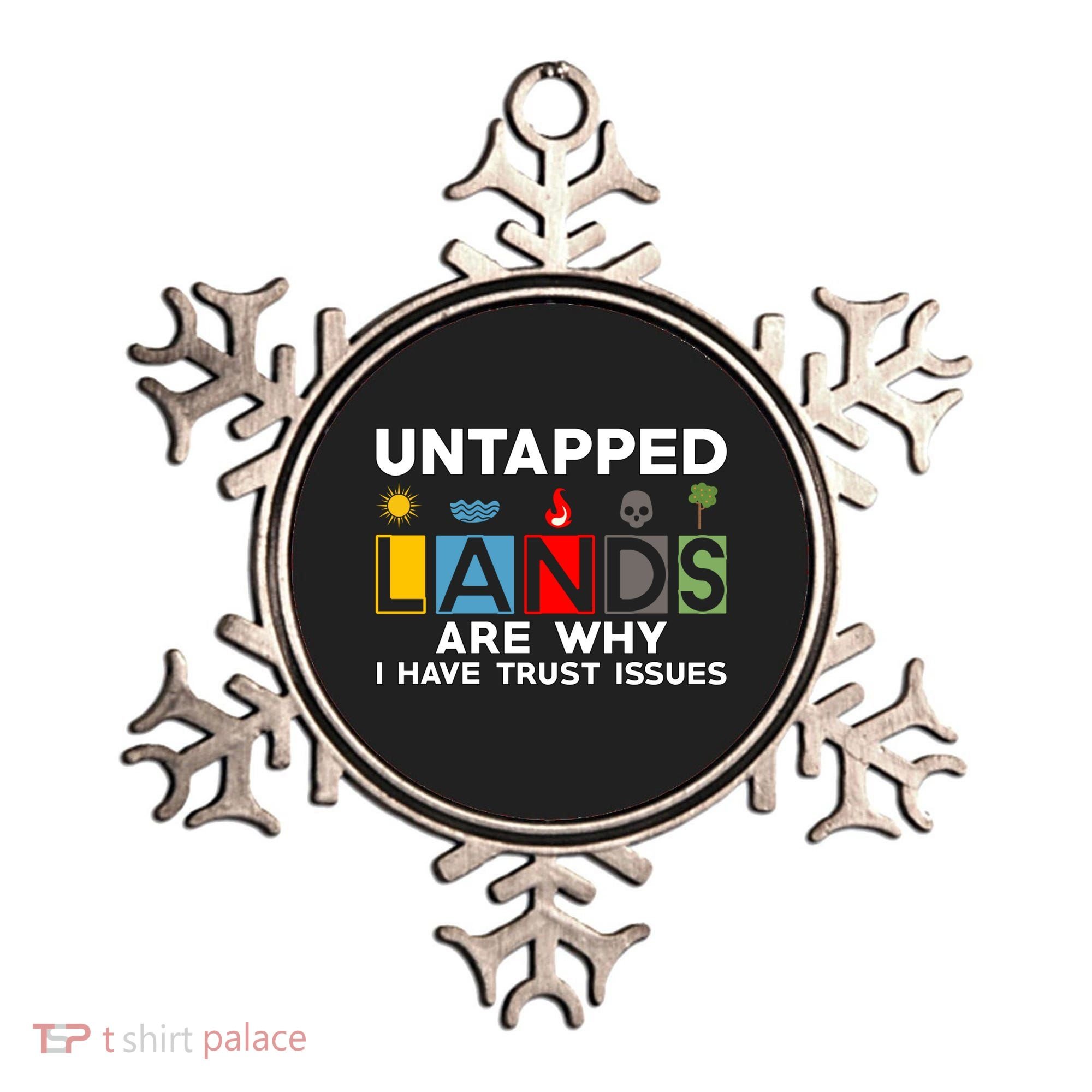 Untapped Lands Trust Issues Magic Geek Great Retro Gaming Gift Ornament
