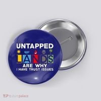 Untapped Lands Trust Issues Magic Geek Great Retro Gaming Gift Button thumb 0