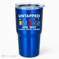 Untapped Lands Trust Issues Magic Geek Great Retro Gaming Gift Tumbler thumb 0