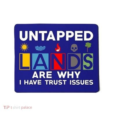 Untapped Lands Trust Issues Magic Geek Great Retro Gaming Gift Mousepad