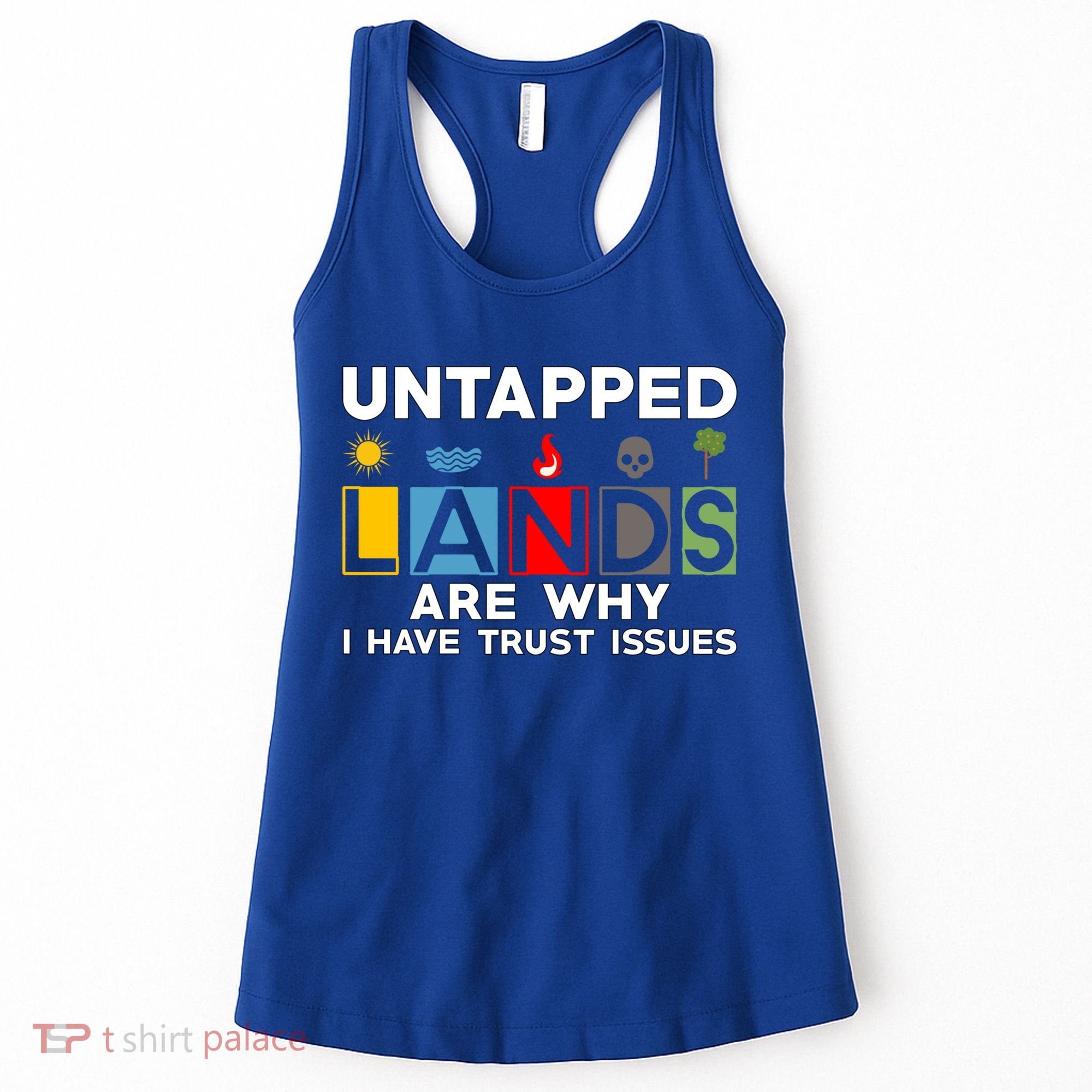 Untapped Lands Trust Issues Magic Geek Great Retro Gaming Gift Women's Tank Top