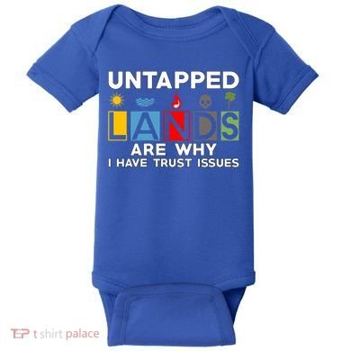 Untapped Lands Trust Issues Magic Geek Great Retro Gaming Gift Baby Bodysuit