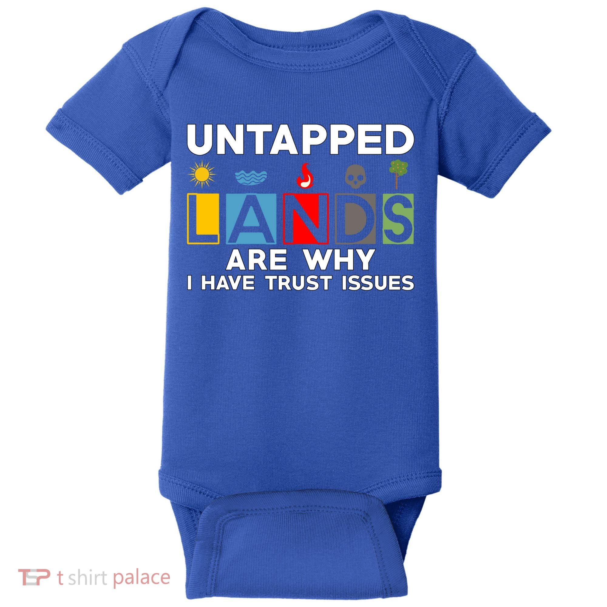 Untapped Lands Trust Issues Magic Geek Great Retro Gaming Gift Baby Bodysuit