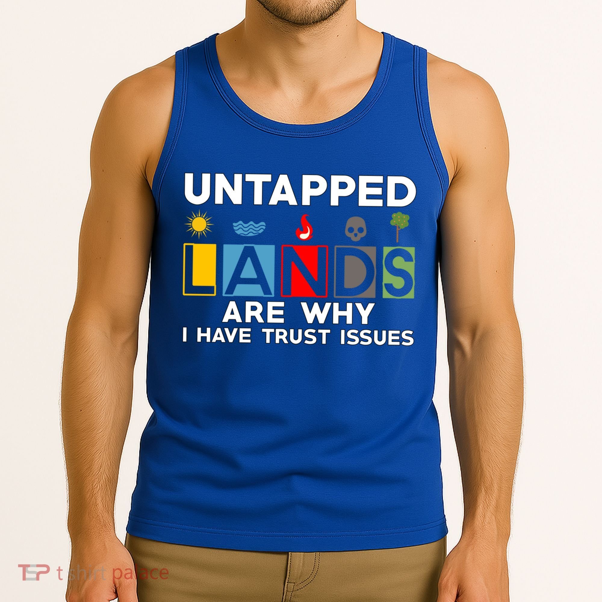 Untapped Lands Trust Issues Magic Geek Great Retro Gaming Gift Tank Top