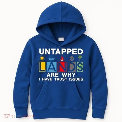 Untapped Lands Trust Issues Magic Geek Great Retro Gaming Gift Kids Hoodie