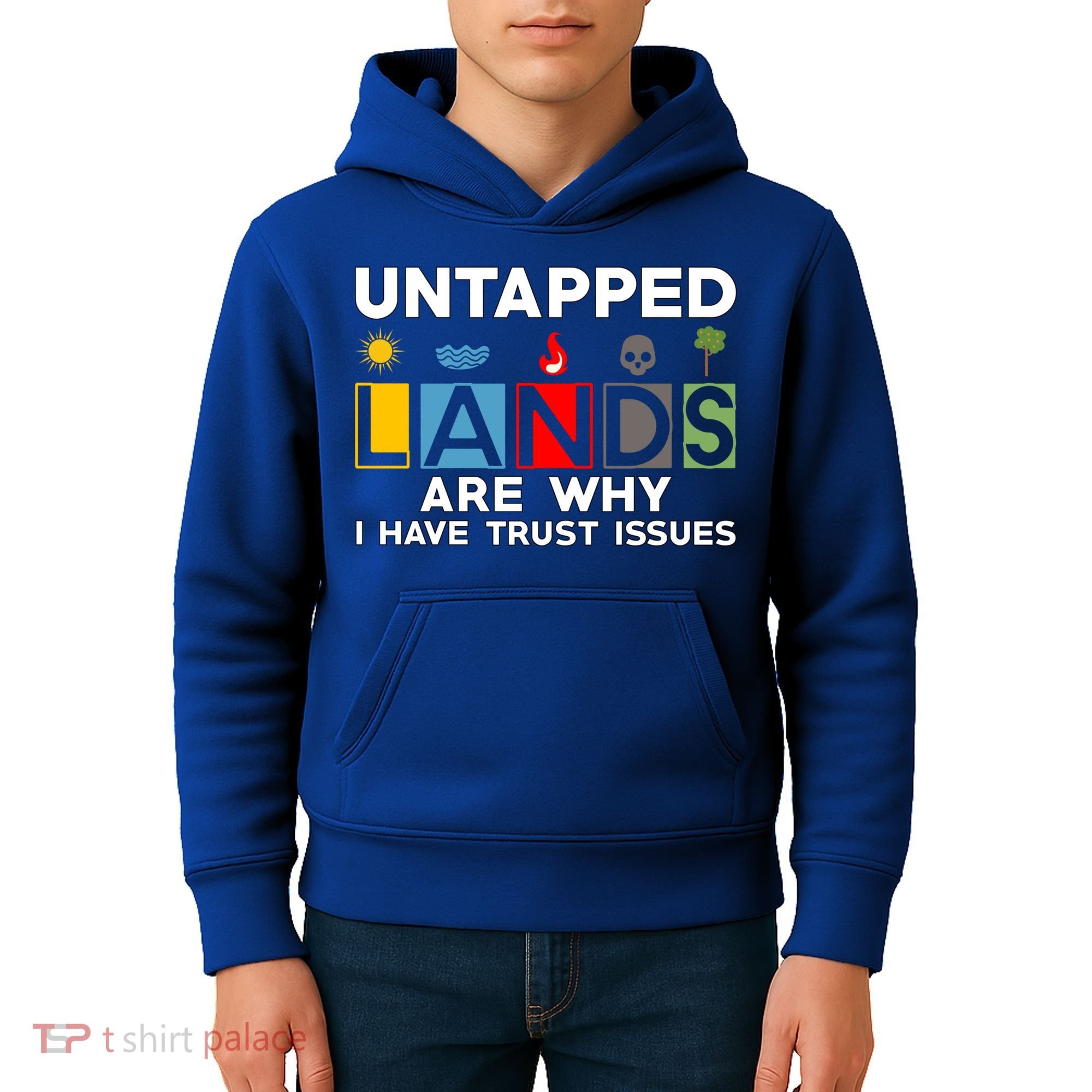 Untapped Lands Trust Issues Magic Geek Great Retro Gaming Gift Kids Hoodie
