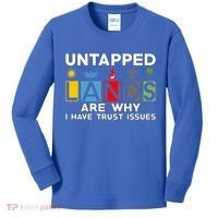 Untapped Lands Trust Issues Magic Geek Great Retro Gaming Gift Kids Long Sleeve Shirt thumb 0