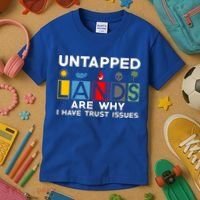 Untapped Lands Trust Issues Magic Geek Great Retro Gaming Gift Kids T-Shirt thumb 3