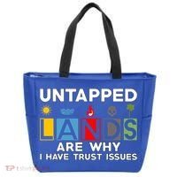 Untapped Lands Trust Issues Magic Geek Great Retro Gaming Gift Tote Bag thumb 0