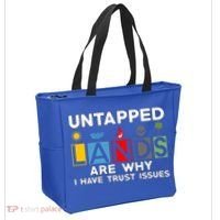 Untapped Lands Trust Issues Magic Geek Great Retro Gaming Gift Tote Bag thumb 2