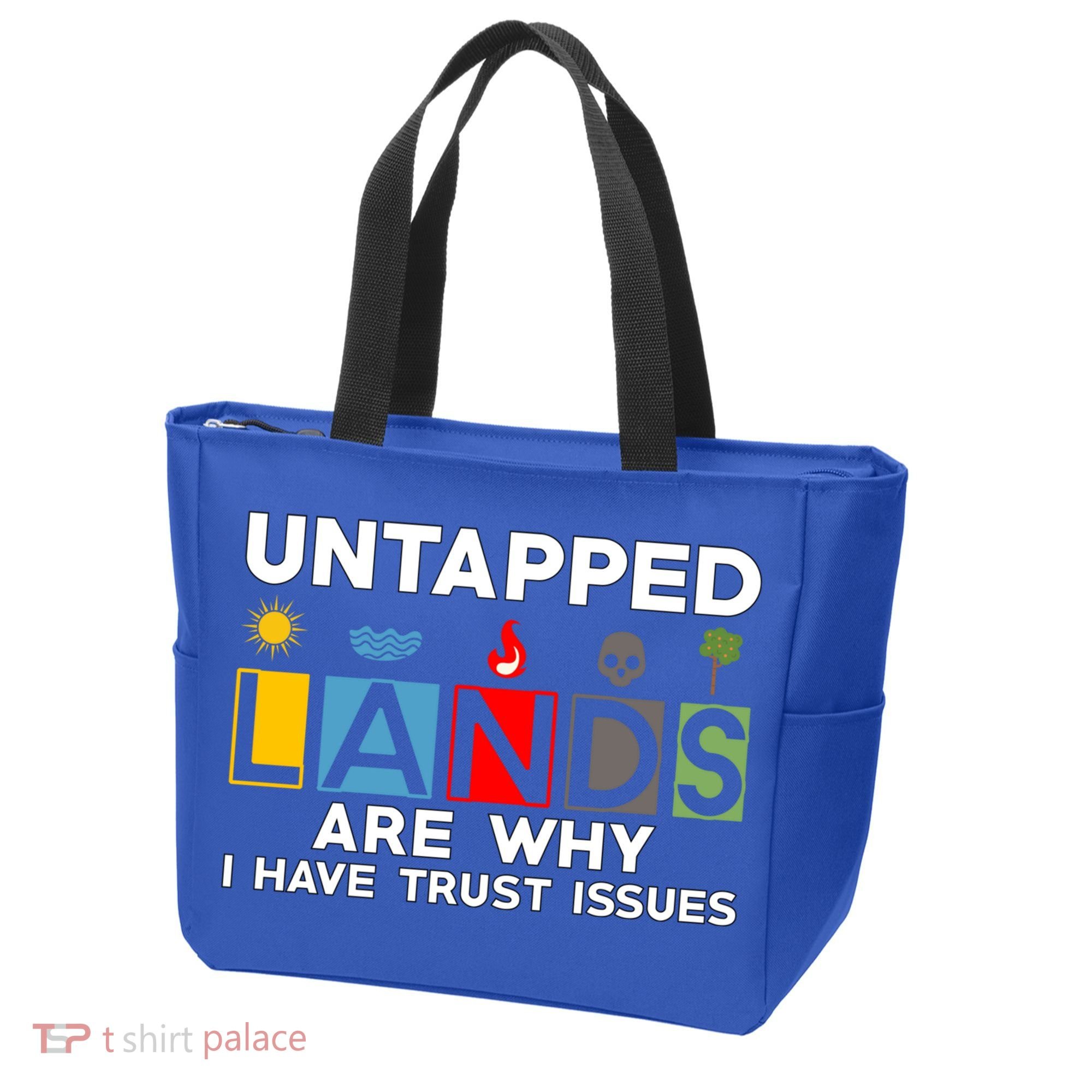 Untapped Lands Trust Issues Magic Geek Great Retro Gaming Gift Tote Bag