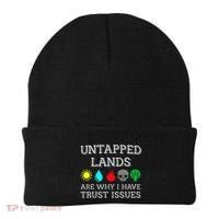 Untapped Lands Trust Issues Funny Magic Geek Tcg Beanie thumb 0