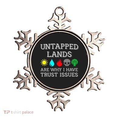 Untapped Lands Trust Issues Funny Magic Geek Tcg Ornament
