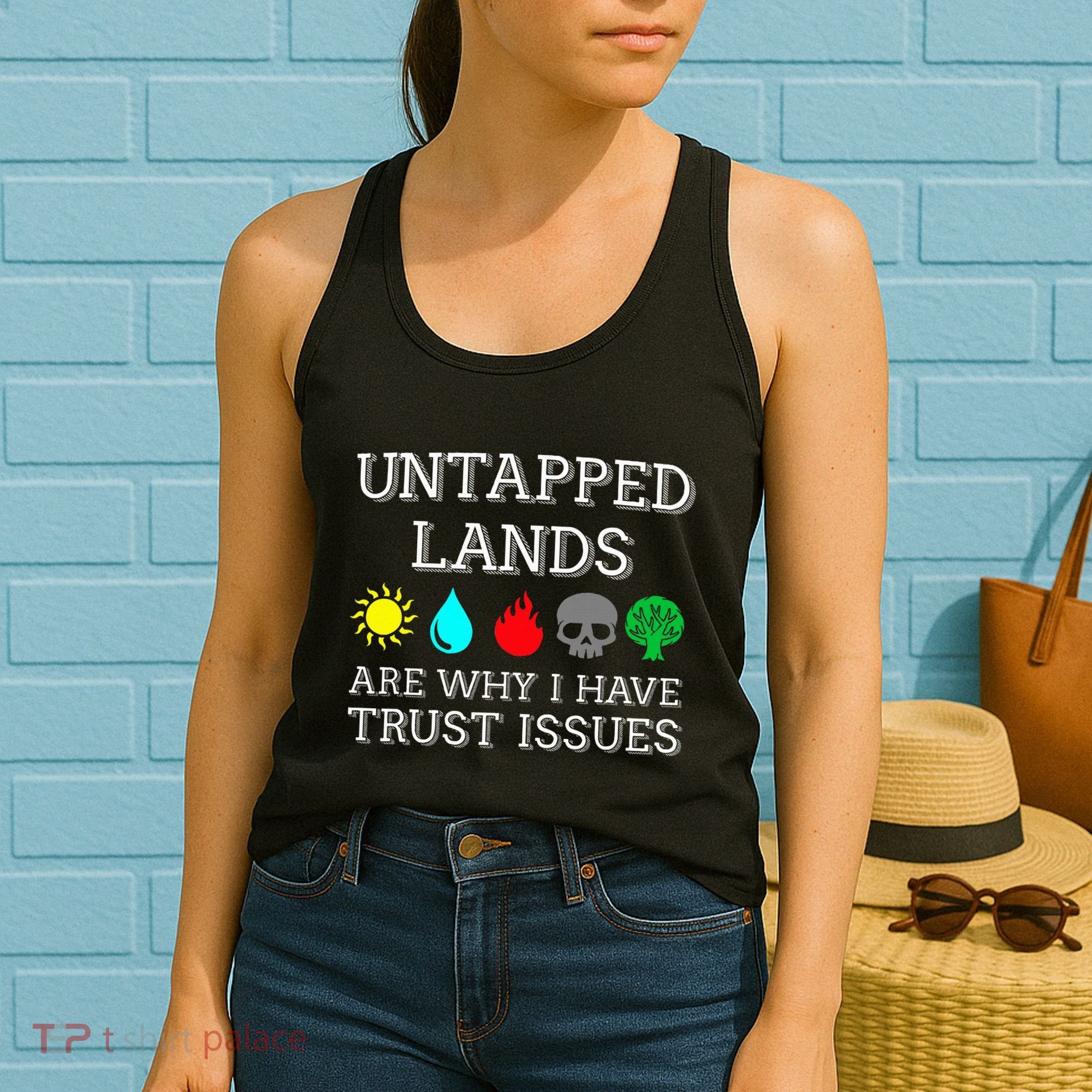 Untapped Lands Trust Issues Funny Magic Geek Tcg Women's Tank Top