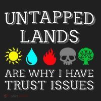 Untapped Lands Trust Issues Funny Magic Geek Tcg Hat thumb 2
