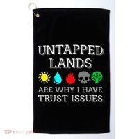 Untapped Lands Trust Issues Funny Magic Geek Tcg Golf Towel thumb 0