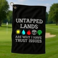 Untapped Lands Trust Issues Funny Magic Geek Tcg Golf Towel thumb 1