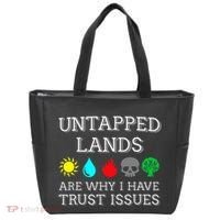 Untapped Lands Trust Issues Funny Magic Geek Tcg Tote Bag thumb 0