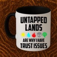 Untapped Lands Trust Issues Magic Funny Geek Tcg Classic Fit Coffee Mug thumb 2