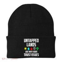 Untapped Lands Trust Issues Magic Funny Geek Tcg Classic Fit Beanie thumb 0