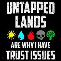 Untapped Lands Trust Issues Magic Funny Geek Tcg Classic Fit Mousepad thumb 1