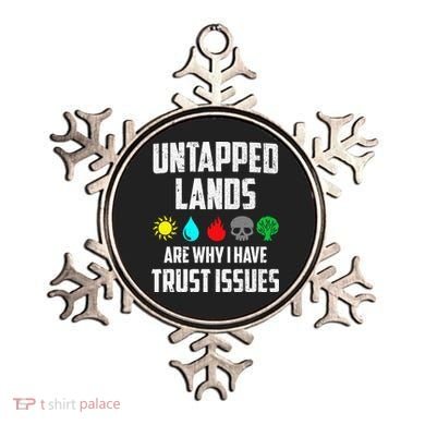 Untapped Lands Trust Issues Magic Funny Geek Tcg Classic Fit Ornament