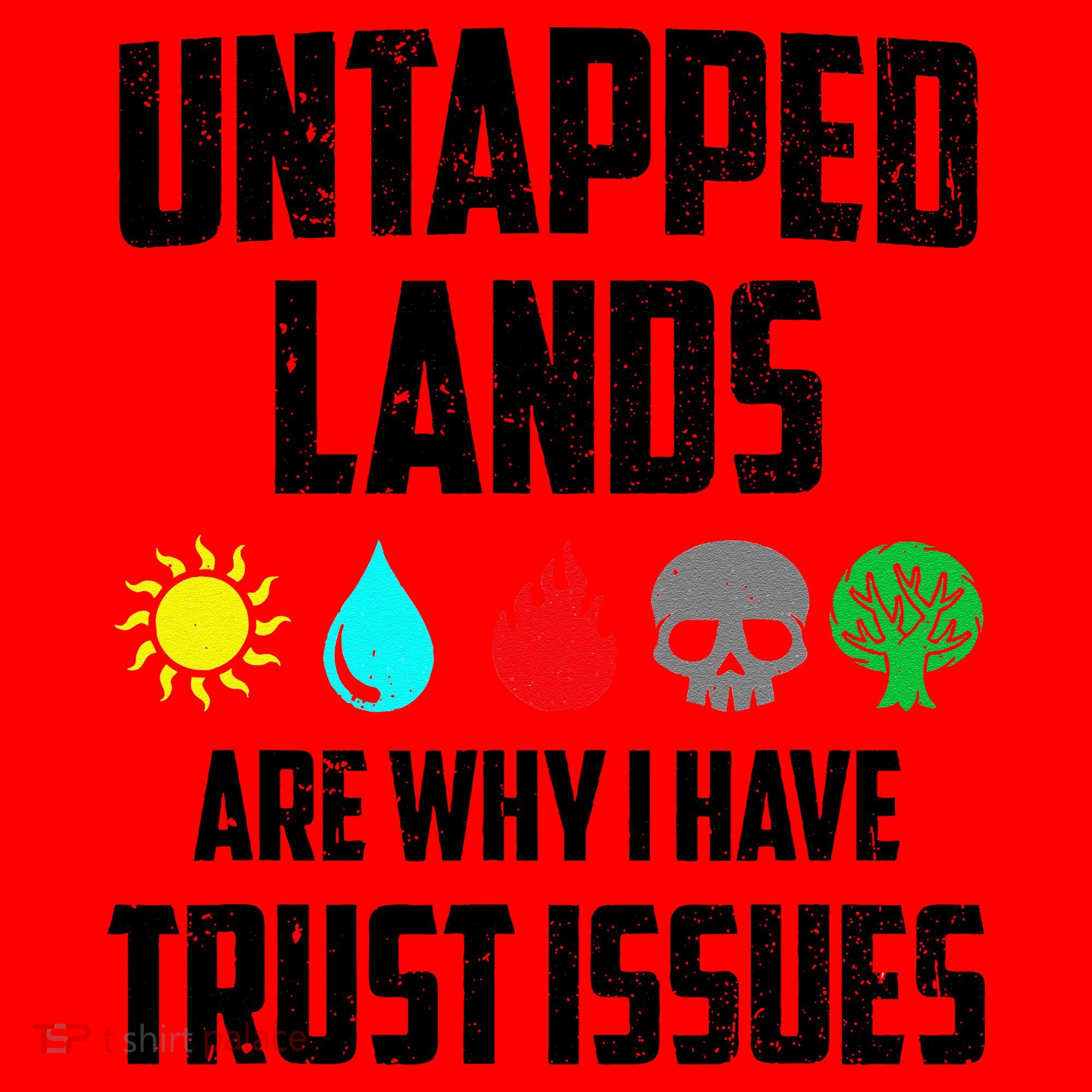 Untapped Lands Trust Issues Magic Funny Geek Tcg Classic Fit Santa Hat