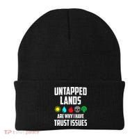 Untapped Lands Trust Issues Magic Funny Geek TCG Beanie thumb 0