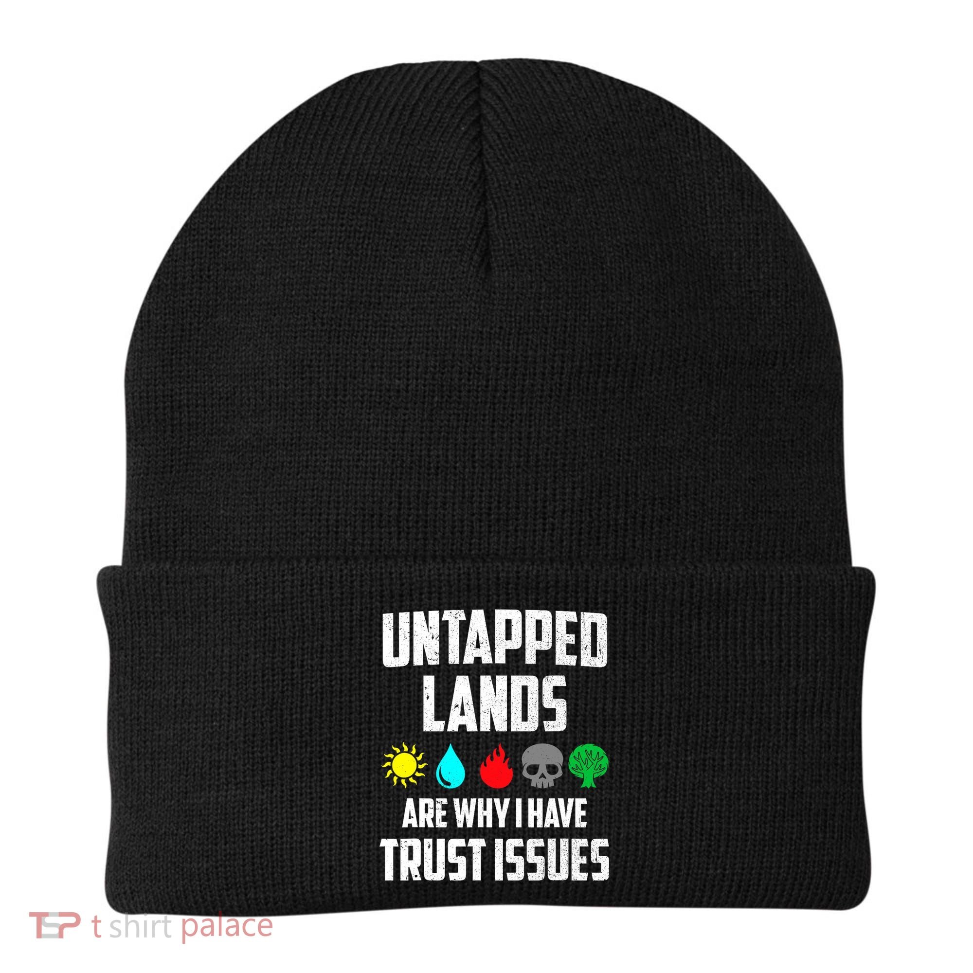 Untapped Lands Trust Issues Magic Funny Geek TCG Beanie