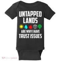 Untapped Lands Trust Issues Magic Funny Geek TCG Baby Bodysuit thumb 0