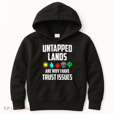 Untapped Lands Trust Issues Magic Funny Geek TCG Kids Hoodie