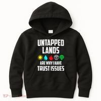 Untapped Lands Trust Issues Magic Funny Geek TCG Kids Hoodie thumb 0