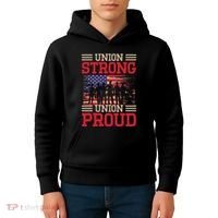 Union Laborer Union Strong Labor Union Worker Union Kids Hoodie thumb 4