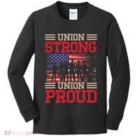Union Laborer Union Strong Labor Union Worker Union Kids Long Sleeve Shirt thumb 0