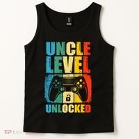 Uncle Level Unlocked Leveled Up To Uncle Promoted To Gamer Tank Top thumb 2