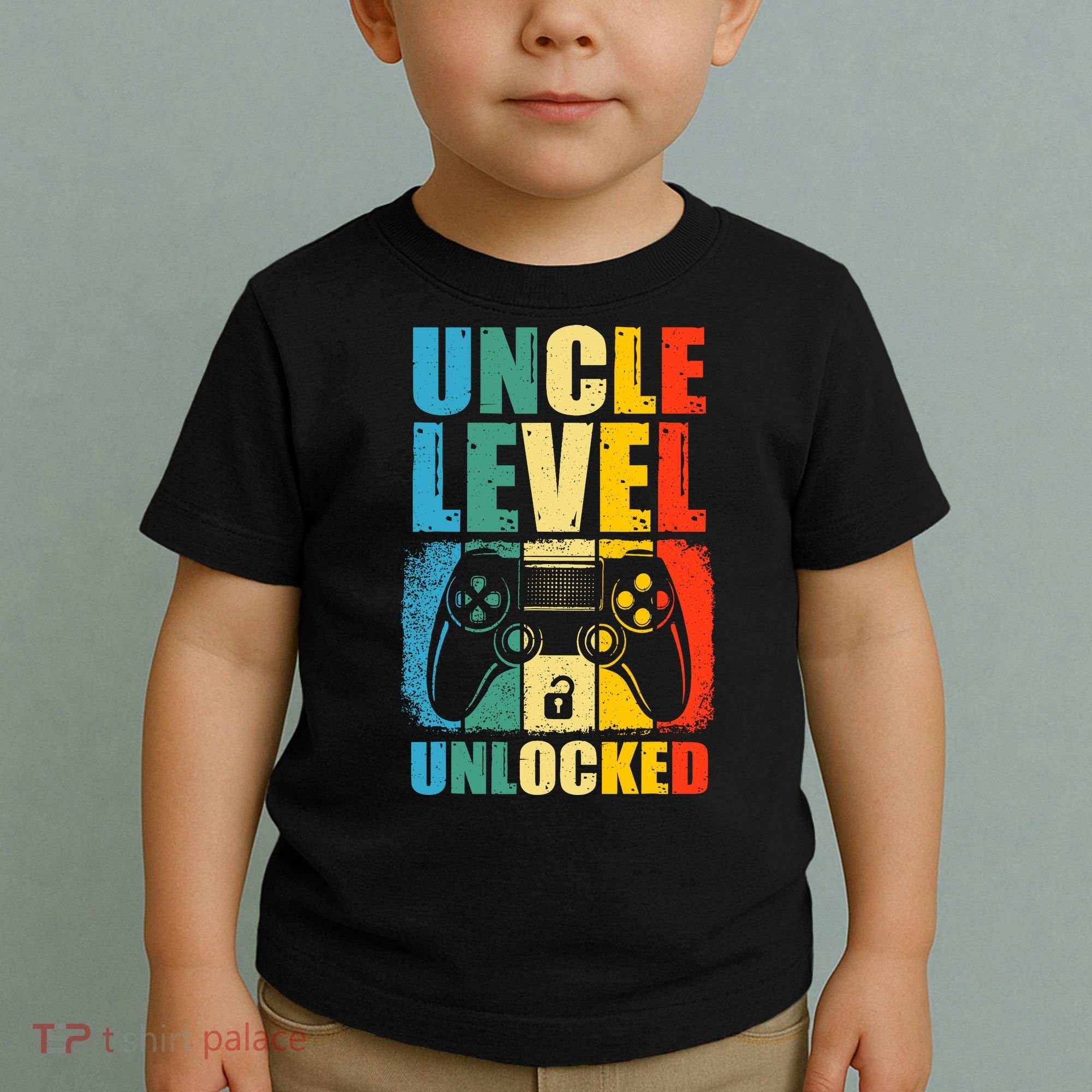 Uncle Level Unlocked Leveled Up To Uncle Promoted To Gamer Toddler T-Shirt