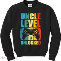 Uncle Level Unlocked Leveled Up To Uncle Promoted To Gamer Kids Sweatshirt thumb 0