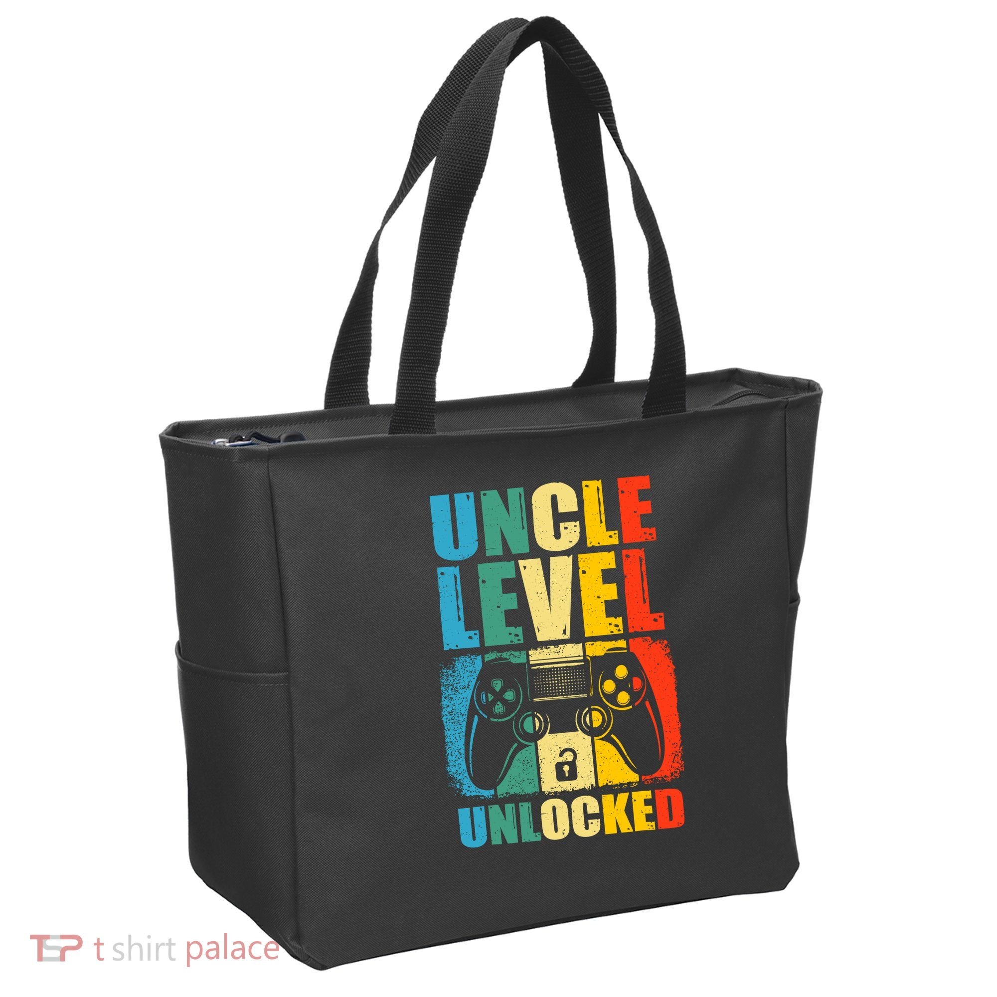Uncle Level Unlocked Leveled Up To Uncle Promoted To Gamer Tote Bag