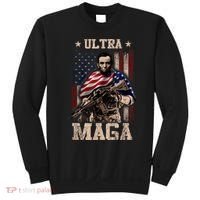 Ultra Maga 4th Of July Abraham Lincoln Gun 2nd Amendment Sweatshirt thumb 0
