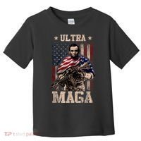 Ultra Maga 4th Of July Abraham Lincoln Gun 2nd Amendment Toddler T-Shirt thumb 0