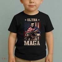 Ultra Maga 4th Of July Abraham Lincoln Gun 2nd Amendment Toddler T-Shirt thumb 2