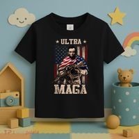 Ultra Maga 4th Of July Abraham Lincoln Gun 2nd Amendment Toddler T-Shirt thumb 3