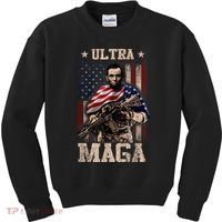 Ultra Maga 4th Of July Abraham Lincoln Gun 2nd Amendment Kids Sweatshirt thumb 0