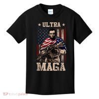 Ultra Maga 4th Of July Abraham Lincoln Gun 2nd Amendment Kids T-Shirt thumb 0