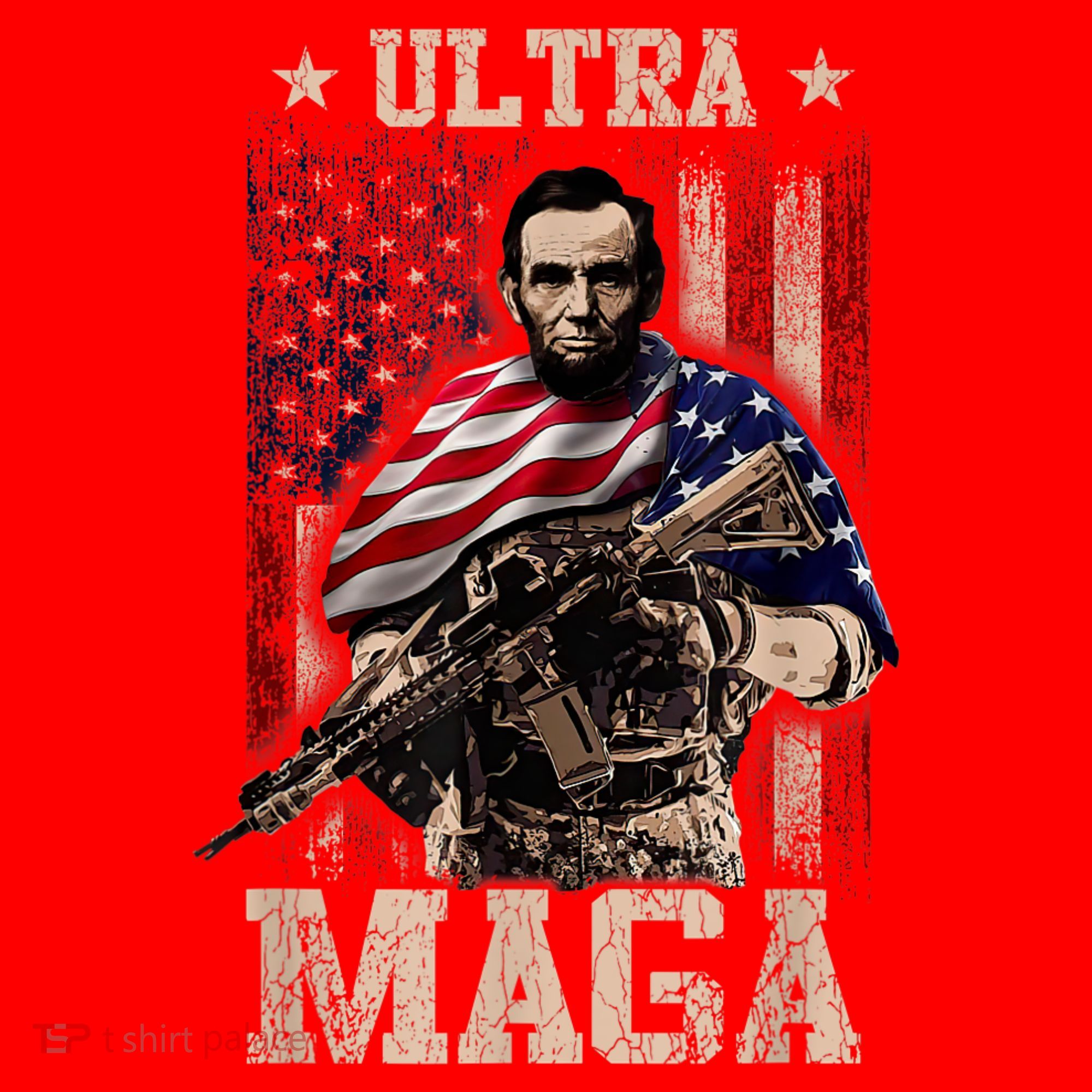 Ultra Maga 4th Of July Abraham Lincoln Gun 2nd Amendment Santa Hat