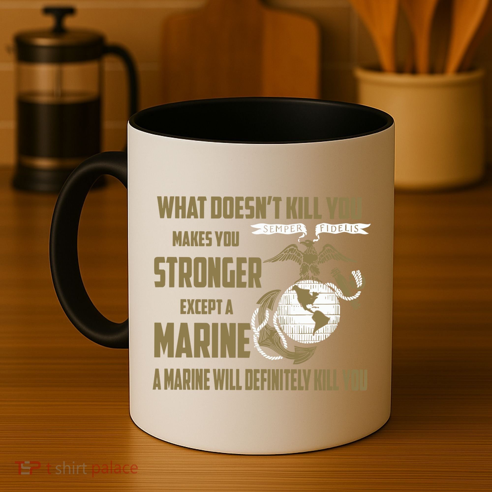 Marine What Doesn't Kill You Makes Your Stronger US Coffee Mug