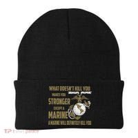 Marine What Doesn't Kill You Makes Your Stronger US Beanie thumb 0