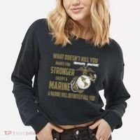 Marine What Doesn't Kill You Makes Your Stronger US Cropped Pullover Crew thumb 2